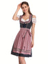 3-teiliges Damen Dirndl Set – Dunkelblaues Oktoberfest Kostüm mit Bluse und Schürze